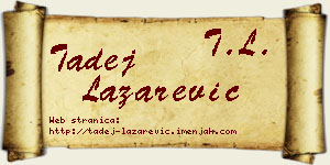 Tadej Lazarević vizit kartica
